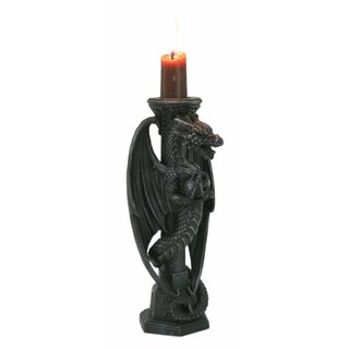 Kerzenhalter Drache mit Schädel