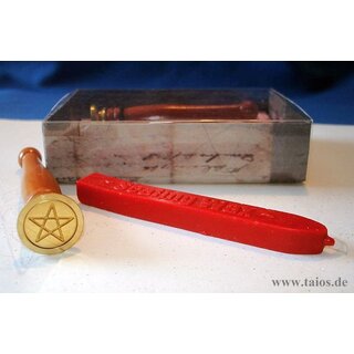 Petschaft mit Siegelstempel Pentagramm