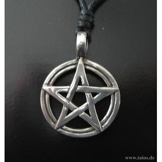 Zinn-Anhänger Pentagramm im Kreis